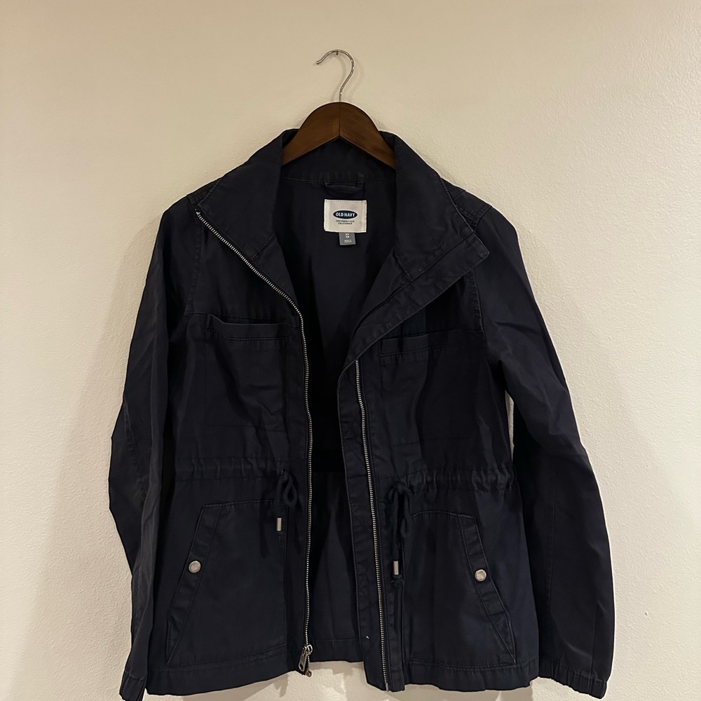 Old Navy Navy Zip-Front Utility Jacket
